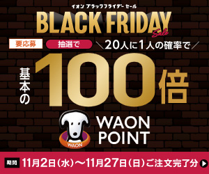 抽選で人に1人にwaonポイント100倍 11月2日 水 11月27日 日 受取り完了分まで イオンネットスーパー イオンカードポイントモール