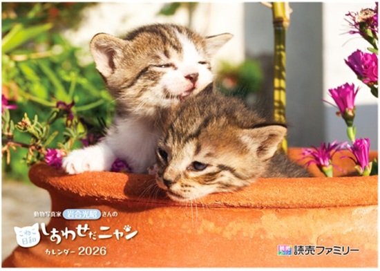 岩合光昭さんのネコカレンダー「こねこ日和　しあわせだニャン」を10人に