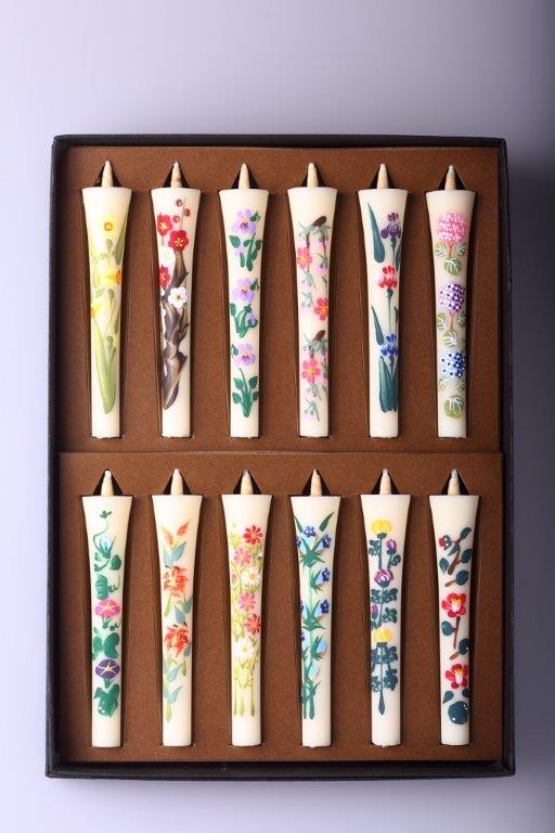 小池ろうそく店の「手書き花ろうそく」１２本入りを１０人に